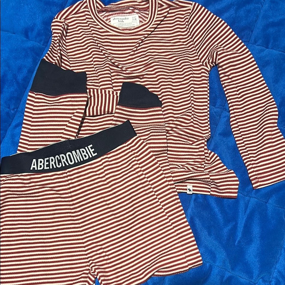 Abercrombie Kids Red and White Striped Sleepwear